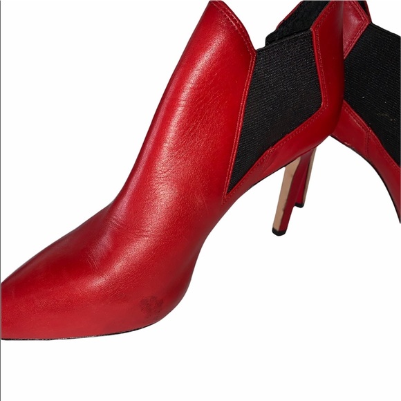 ANTONIO MELANI Red Ankle Boots - Picture 6 of 7